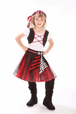 PUNKY PIRATE BUCCANEER SWASHBUCKLER CHILD HALLOWEEN COSTUME GIRL'S MEDIUM 460491