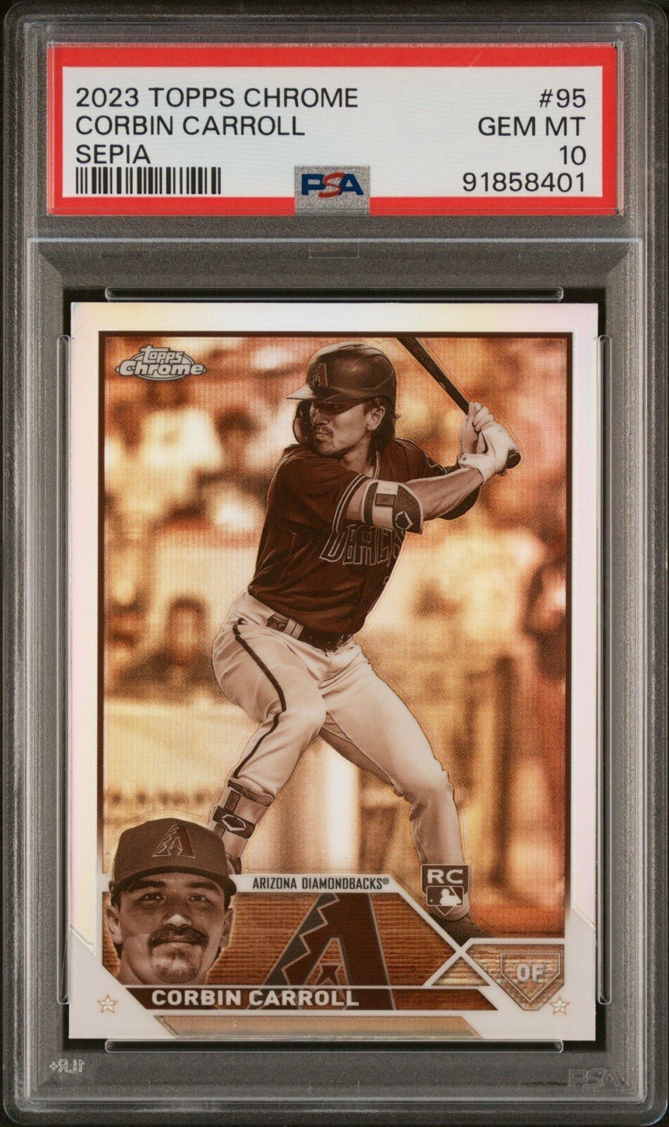 2023 Topps Chrome - Sepia Refractor #95 Corbin Carroll (RC) 🔥PSA10🔥
