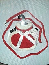 QUALITY USA MADE, MRS. SANTA CLAUS DOG HARNESS DRESS with LEASH