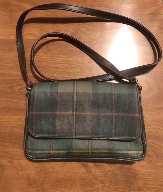 Lauren By Ralph Lauren Green Brown Plaid Cross Body Hand Bag eBay