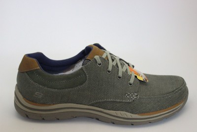 skechers memory foam mens olive