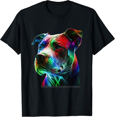Colorful Pit-Bull Beauty Graphic Art Pitbull Dog Lover Gift Unisex T-Shirt