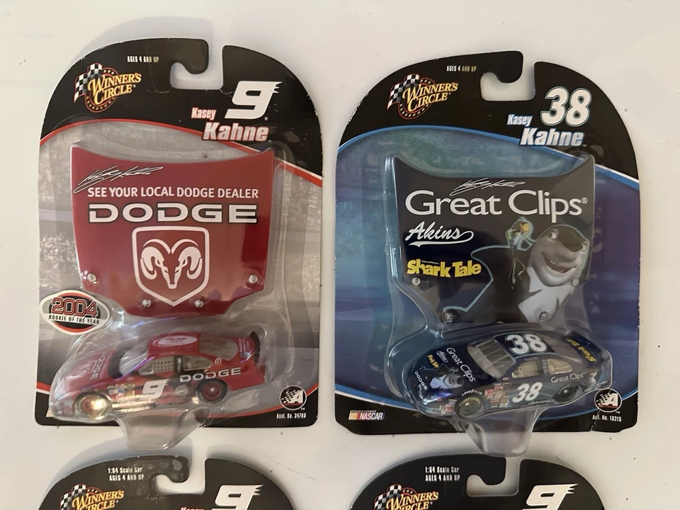 4 car WC KASEY KAHNE 1/64 diecast car lot Great Clips Shark Tale, Ram Mega Cab - Image 2 of 4