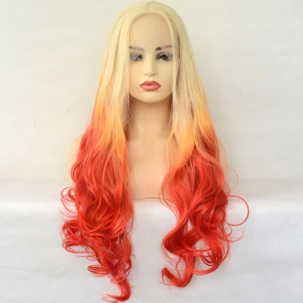 Blond Orange Ombre Wig Mannequin Head Stock Photo by ©Marti157900