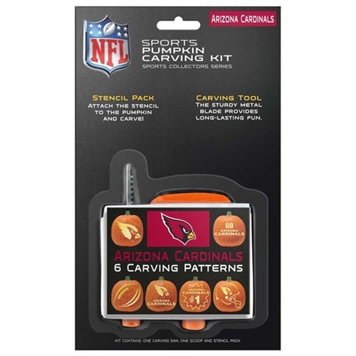 NFL Cardinals Pumpkin Carving Kit Arizona Team Logo 6 Designs Stencil