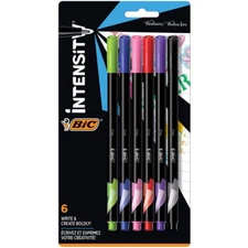 Bic Intensity    1 Pack of 6 Fineliner .4mm Marker Pens