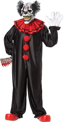 Last Laugh Clown Evil Scary Circus Carnival Fancy Dress Halloween Adult Costume