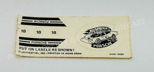 Hot Wheels Redline PORSCHE 917 HK Decal Sticker Sheet ORIGINAL !!!