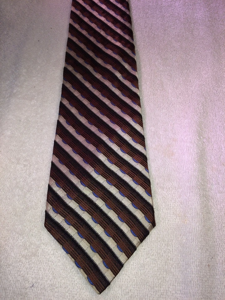 STAFFORD CORBATA HOMBRE MARRÓN CON GRIS Y AZUL 4 X 60 Foto 2 de 4