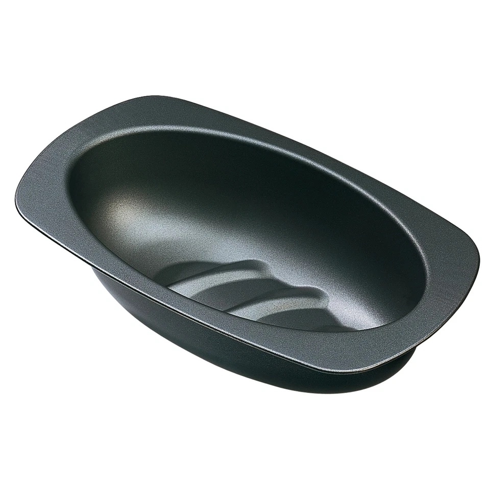 Kaiser Brotbackform Brotform Backform Inspiration 32 cm oval schwarz Blech