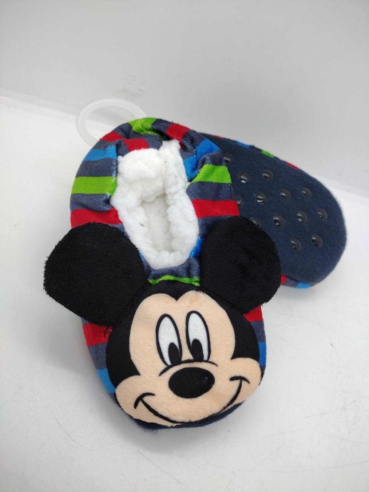 DISNEY JR FUZZY BABBA SLIPPER SOCKS SIZE 2T-3T MICKEY MOUSE Size 4 1/2 ...