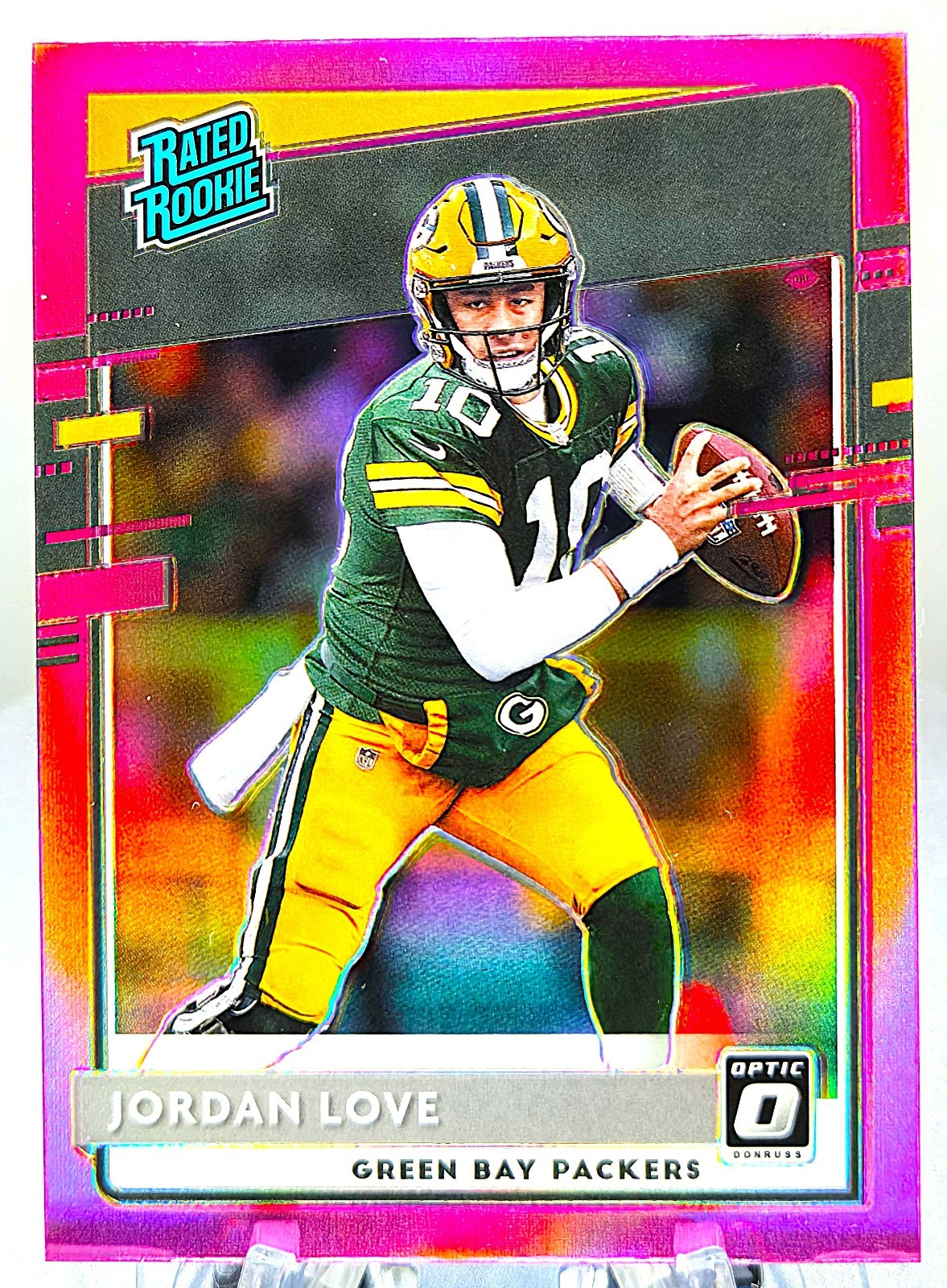 Jordan Love 2020 Donruss Optic Pink Holo Prizm RC #154