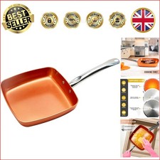 Image of 24cm Copper Non-Stick Frying Pan with Stainless Steel Handle for All Hobs