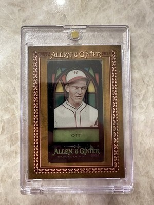 Mel Ott Framed Mini Stained Glass SSP VERY RARE 2024 Topps Allen & Ginter #119