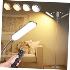 Grey LED Floor Lamp, 18W 1800LM Bright, Remote Controlled, Dimmable, Eye Gray