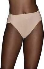 3 Pack Vanity Fair Illumination Hi Cut Panties 13108 Beige Size 7 L   No Tag