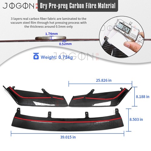 For Lexus IS 300 350 F Sport 2021-2025 Carbon Front Bumper Lip Spoiler Splitter - Picture 2 of 12