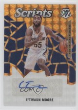 2019-20 Panini Mosaic Scripts Orange Prizm E'Twaun Moore #SC-ETM Auto d3b