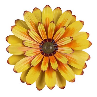 YEAHOME 16'' Metal Flower Wall Decor - Sunflower 16''L x 16''W, 16''-Yellow