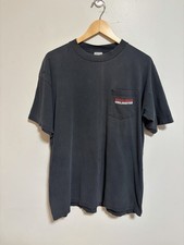 Vintage 90s Marlboro Unlimited Faded Black Pocket T Shirt Size XL Made In USA