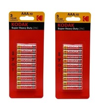 50PK KODAK Super Heavy Duty Zinc AA & AAA Batteries – Long-Lasting Power New 0.27 per battery