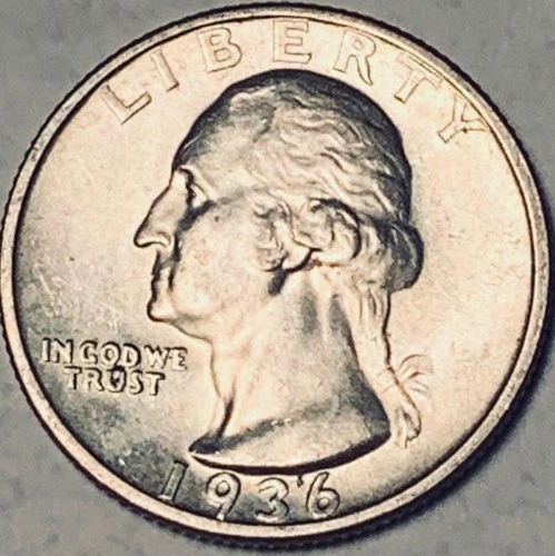 1936-S Washington Quarter Choice AU - Most Would Call BU -Original Never Dipped!