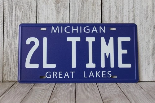 Home Improvement 2L Time Replica Michigan License Plate Tin Sign Binford