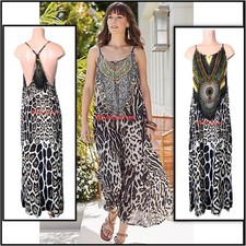 Shahida Parides ANIMAL PRINT STRAPPY MAXI DRESS SZ M/L  $359.00