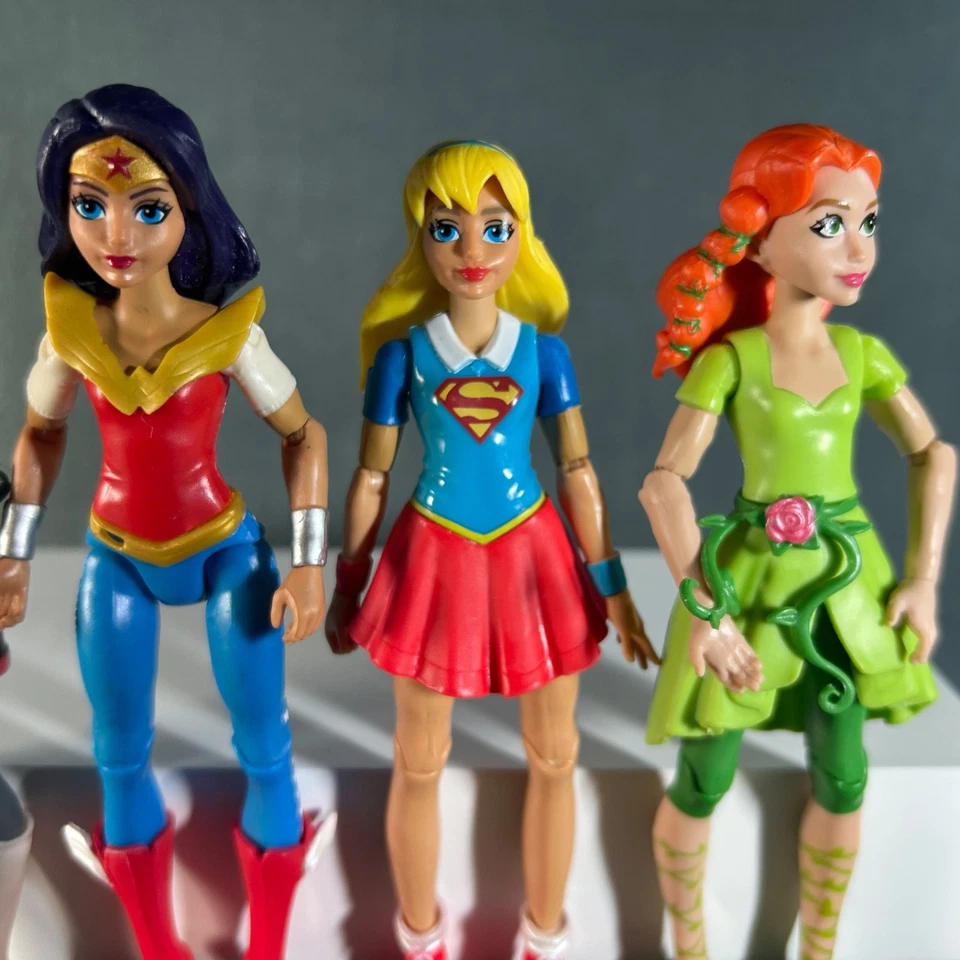 Lote de figuras de acción DC Super Hero Girls Wonder Woman Supergirl Poison Ivy Katana Foto 3 de 4