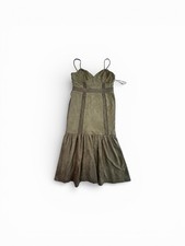 A Calin Los Angeles Caroline Faux Suede Dress Medium NWT Camel Boho Western