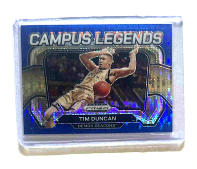 2024 PANINI PRIZM DRAFT PICKS #1 TIM DUNCAN BLUE SPARKLE 05/99 WAKE FOREST
