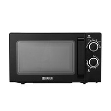Haden 800W Black Microwave Oven - 20L, 6 Power Levels, Defrost