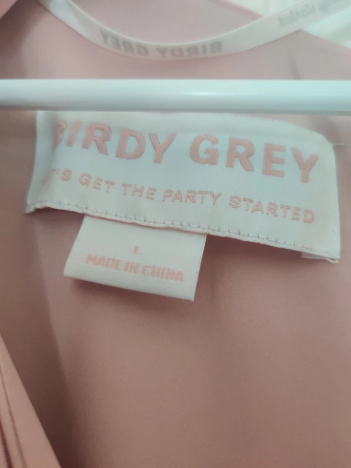 Vestido de Dama de Honor BirdyGrey Marni Satinado Oro Rosa Talla Grande *Ya Alterado* Foto 3 de 4