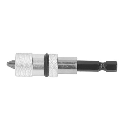 2x Fast Change Bit Holder Hex 1/4in Magnetic Adjustable Depth With Cross Screwdr