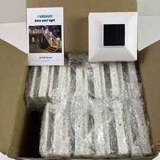 VOLISUN 4x4 Solar Post Cap Light for Wooden/Vinyl Post 12 Pack White