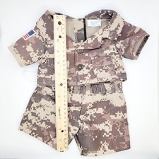 Build a Bear Military Camo Army Fatigues Uniform Teddy Clothes BABW VERY GOOD 