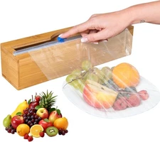 Plastic Wrap Dispenser with Cutter - Fits 12" Rolls - Cuts Aluminum Large