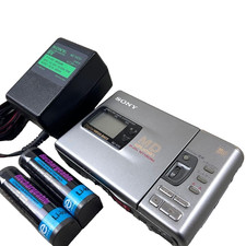 Sony MZ-R30 MiniDisc Recorder MD Walkman Tested Working w/Accessories From JP