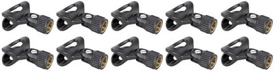 10 Rockville Universal Microphone Clip Clips For Wired Mic Such as SM57/SM58 Etc