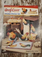 The Needlecraft Shop Quick Count Plastic Canvas Booklet Chicken Kitchen Set
