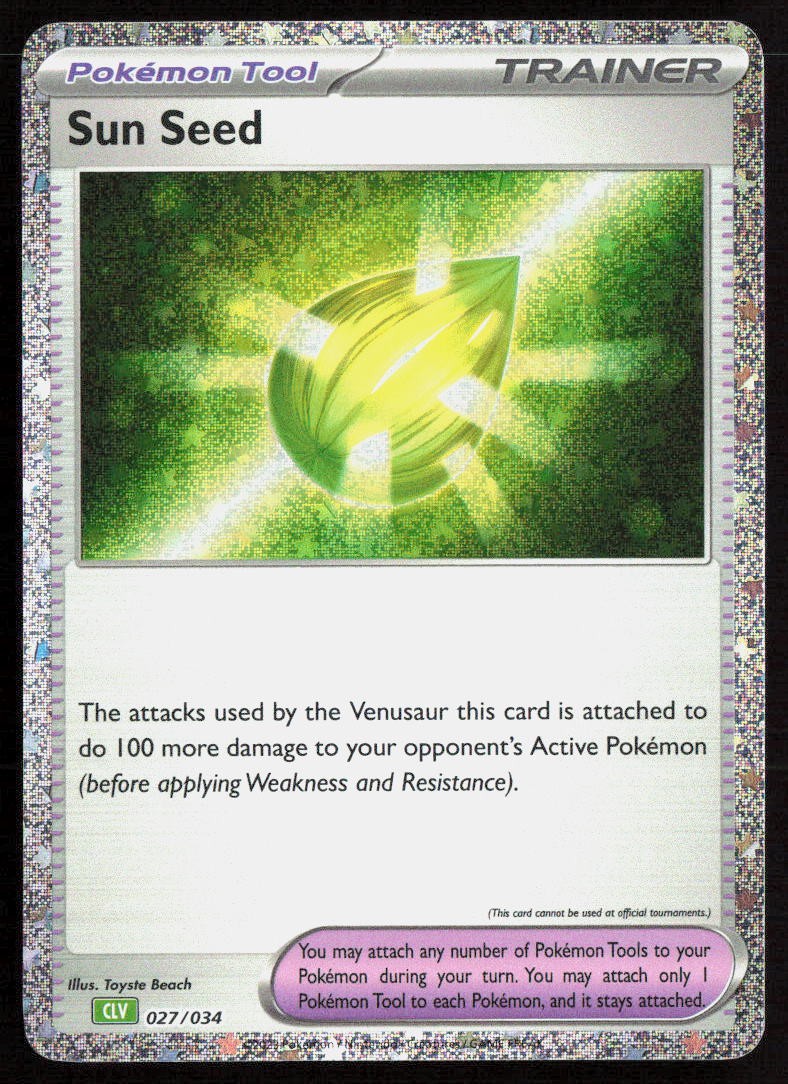 Pokemon Sun Seed CCol 027/034 Trading Card Game Classic Holofoil NM
