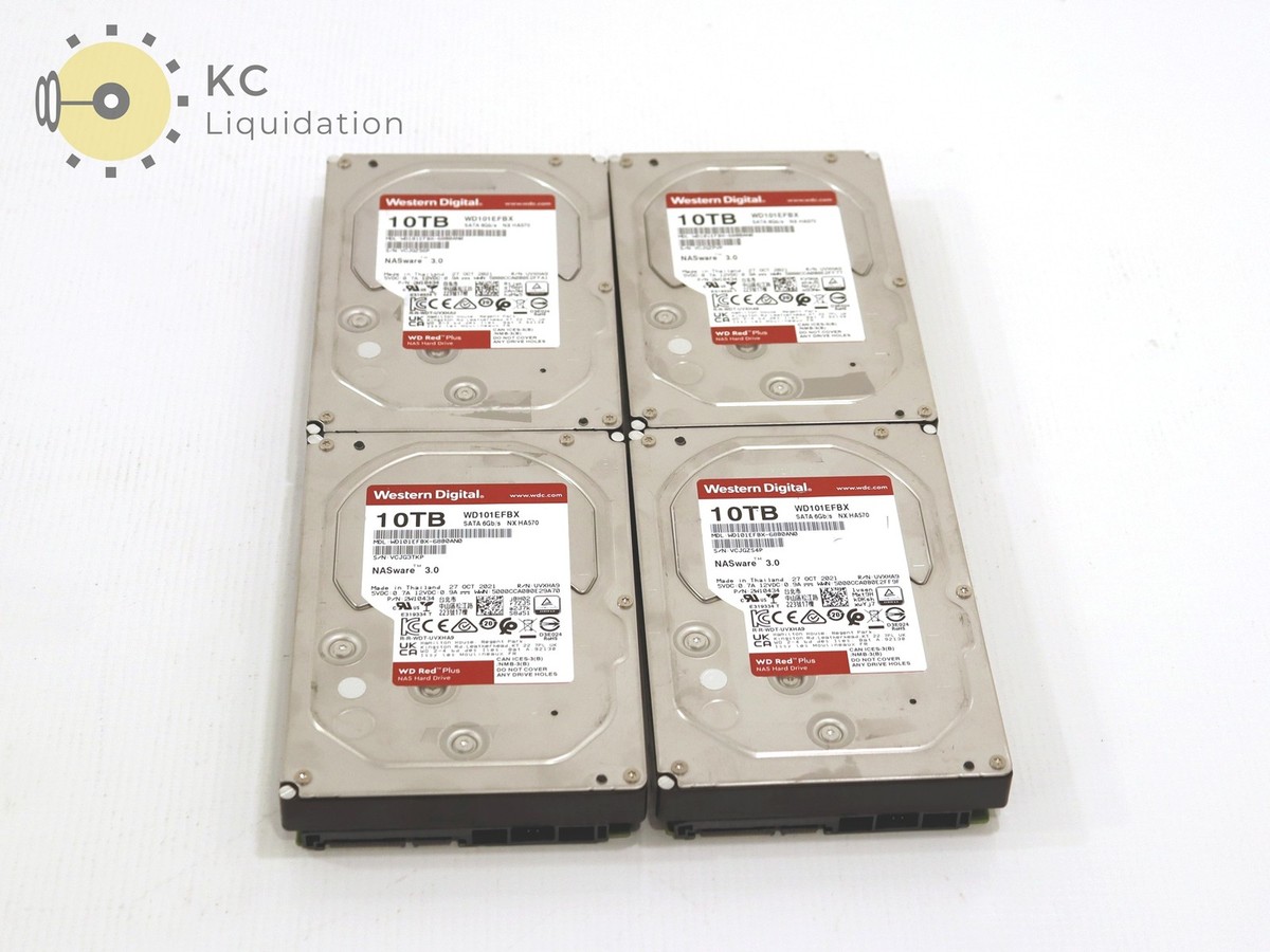 4x Western Digital ED101EFBX 10TB SATA 6Gb/s Hard Drive - Read 