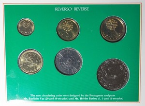 1987 Portugal Brilliant Uncirculated 6 Coin Collection Second Year of Issue RARE