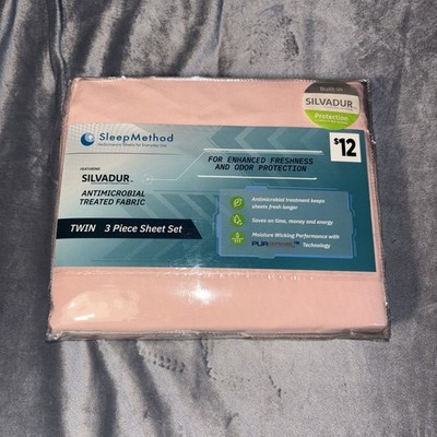 Sleep Method Performance Sheet Set 3 Piece Sheet Set Twin Pink