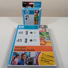 Lot of 3 Genuine HP 45 51645A Black Ink Cartridges OEM Sealed Twin Pack 1
