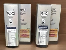 RoC Derm Correxion Lip Volumizer Hyaluronic Acid & Pro Collagen 10ml 2 PK! NEW