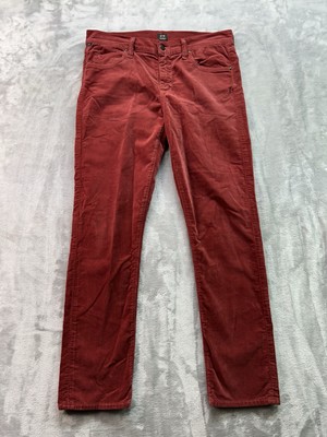 COH Womens Sz 29 Maroon Pant Velvet/Velour Skinny Stretch Mid Rise Casual Bottom