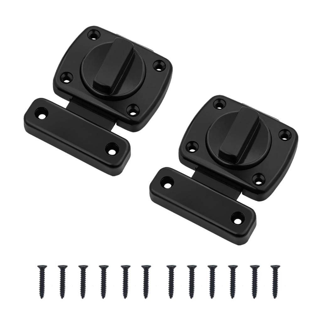 Zzcy 2 PCS Serratura per Porta Interna Rotate Bolt Latch Rotante (j0M)