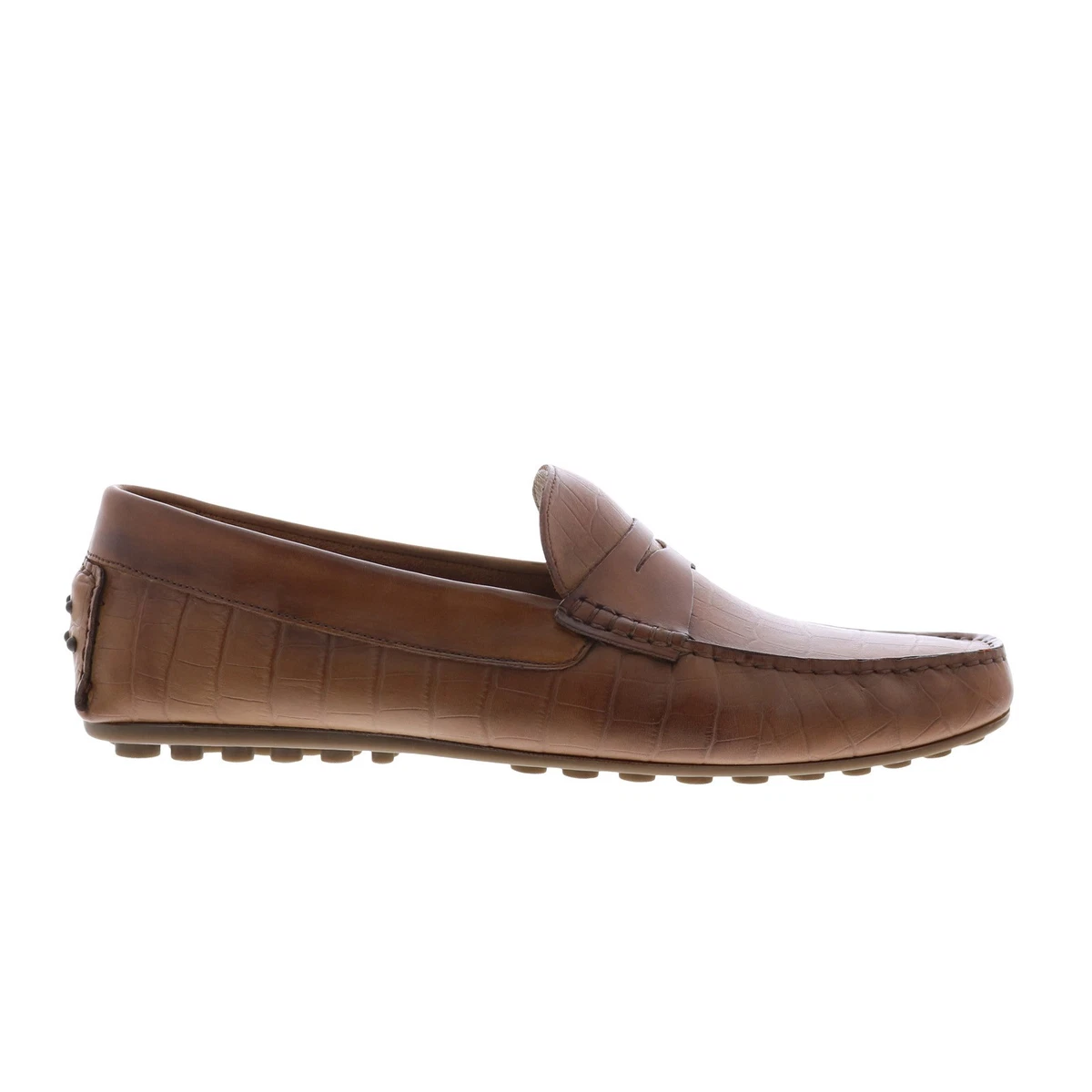 Steve Madden Brown Leather Kraymer Y2K Slip-On Dress Shoes Men’s 10 Steve Madden Leather Upper Brown Casual Shoes for Men for  main image 2
