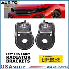 New For 2016-2021 Honda Civic Radiator Upper Mount Bracket Set LH & RH